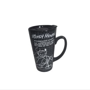 Disney Mickey Mouse Sketchbook Ceramic Travel Mug Coffee w/Lid 16 Oz Tumbler New